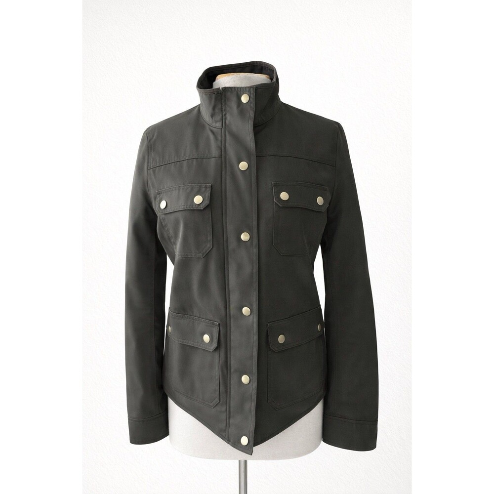 J. CREW Downtown Field Jacket Women's Size Medium Tall in Moss, Utility Jacket